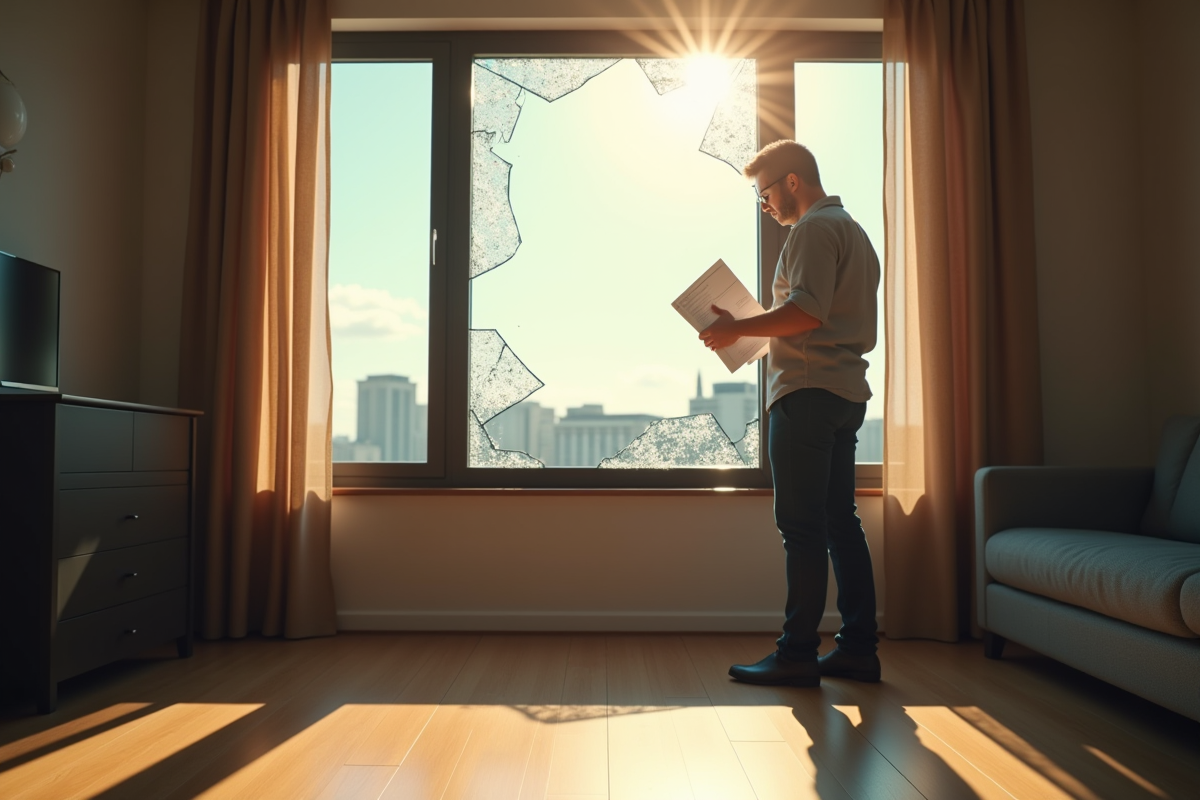Responsabilité financière pour une vitre cassée : qui en est chargé ?