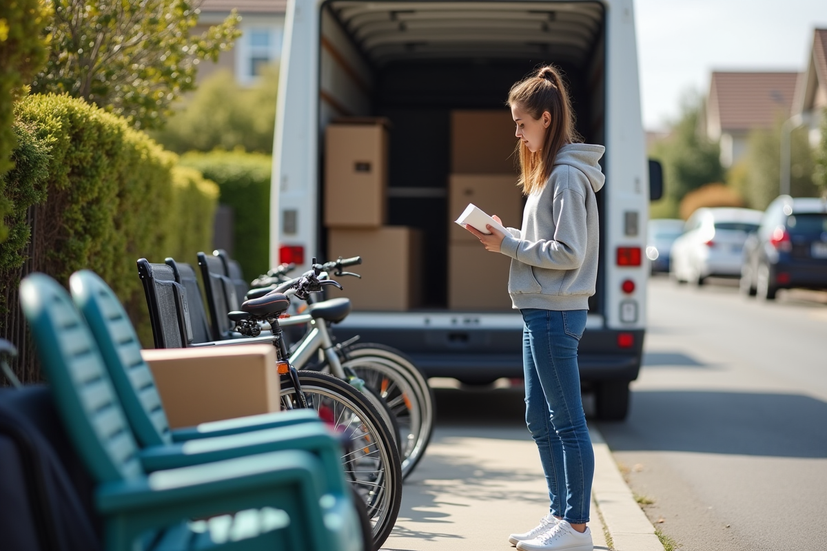 Jeune femme faisant l